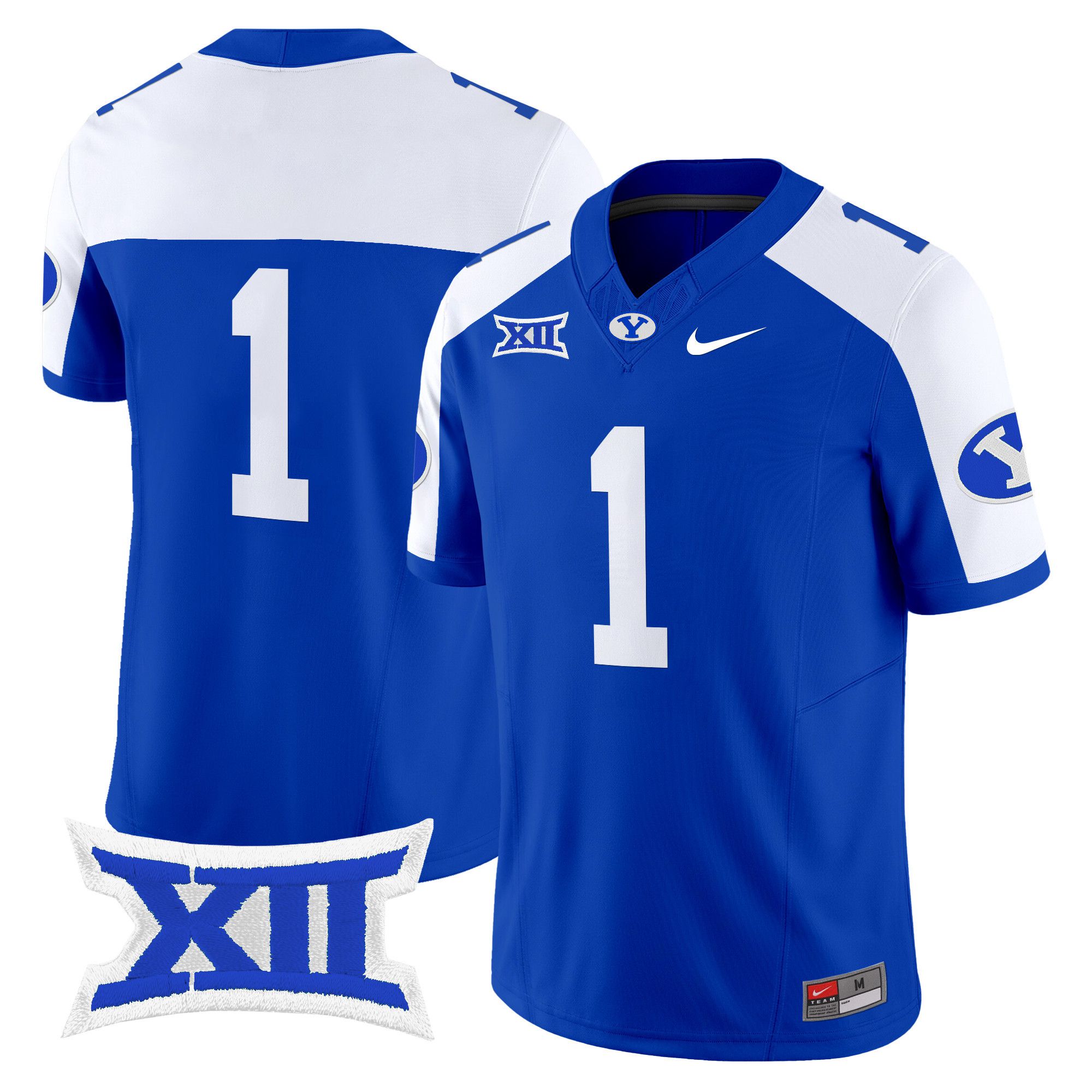 Men BYU Cougars #1 No Name Blue Nike 2024 Vapor Limited NCAA Jersey